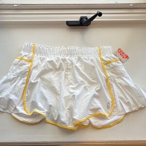 Free People Movement White and Yellow Women's Skorts